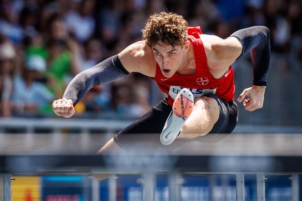 Lead knee first. Attack the hurdle, never jump it.