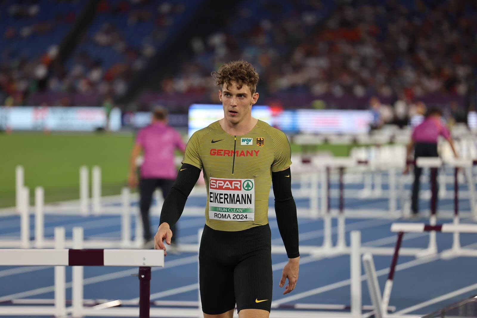 Tim Eikermann in the German kit at the 2024 European Championships in Rome